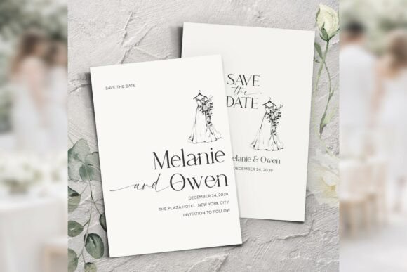 Download Modern Minimal Save Date Canva Bd010 - Save date Collection