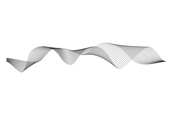 Download 3d Wave Form. Black Line Abstract Curve - Form Collection