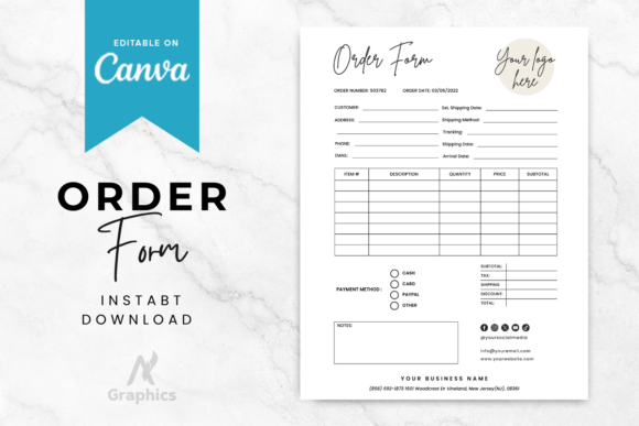 Download Editable Simple Order Form Template - Form Collection