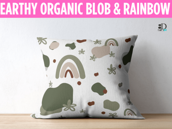 Download Earthy Organic Blob &amp; Rainbow Pattern - Rainbow Collection